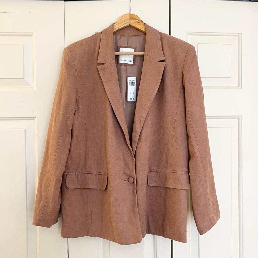 Nwt Linen Blend Abercrombie And Fitch Blazer - image 2
